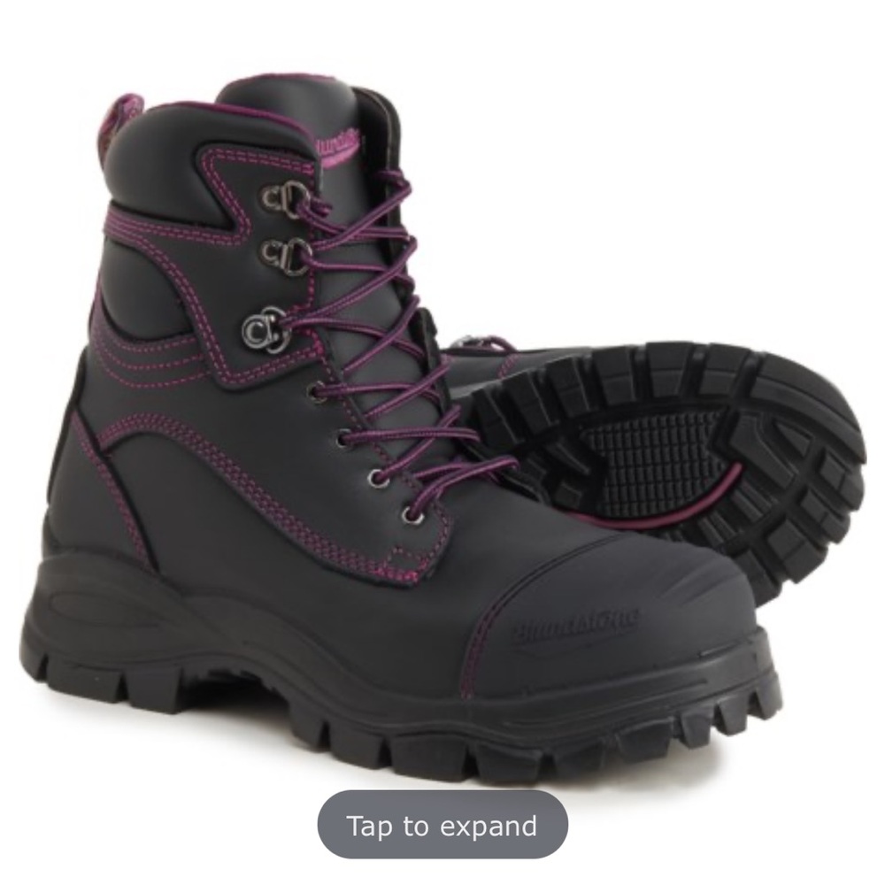 Blundstone 897 Women's Black Zip Safety Steel Toe Work Boot